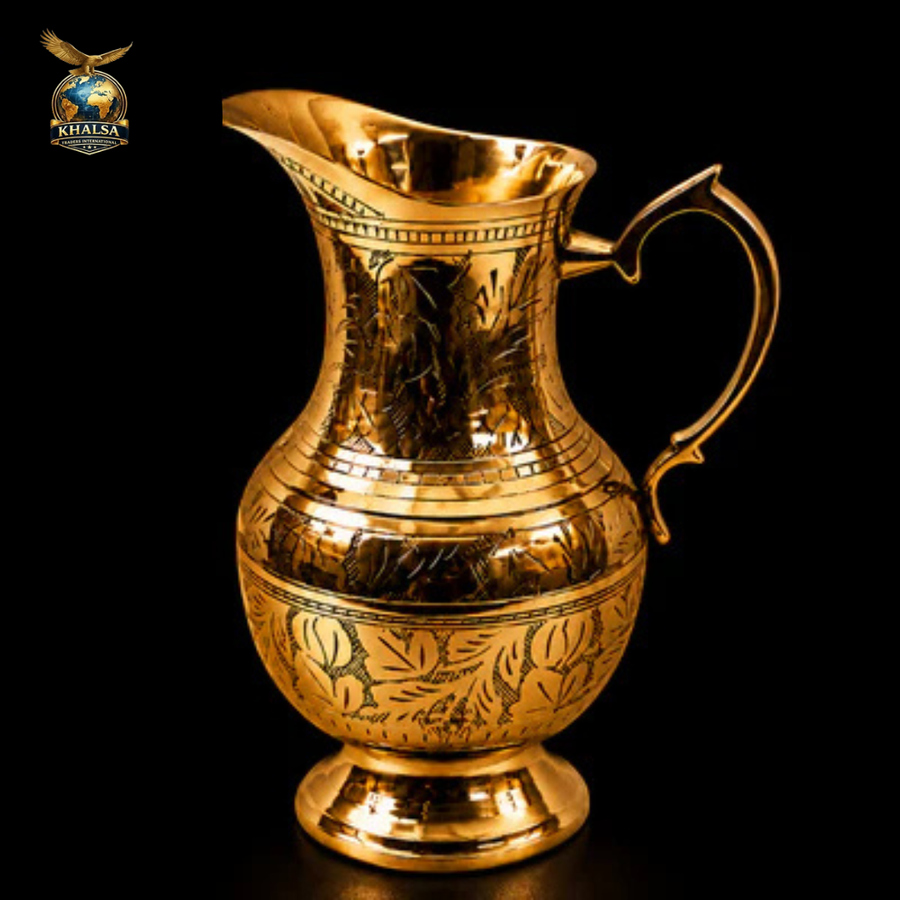 Handcrafted Brass Water Pitcher