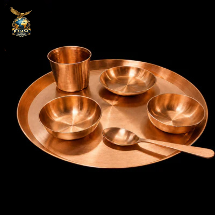 Brass Flair Kansa Thali Set (6 Pieces)