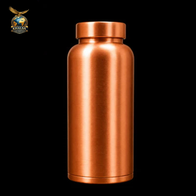 Plain Copper Water Bottle – Matte Finish (1000 ml)