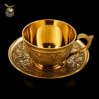 Royal Brass Tea Cup & Saucer