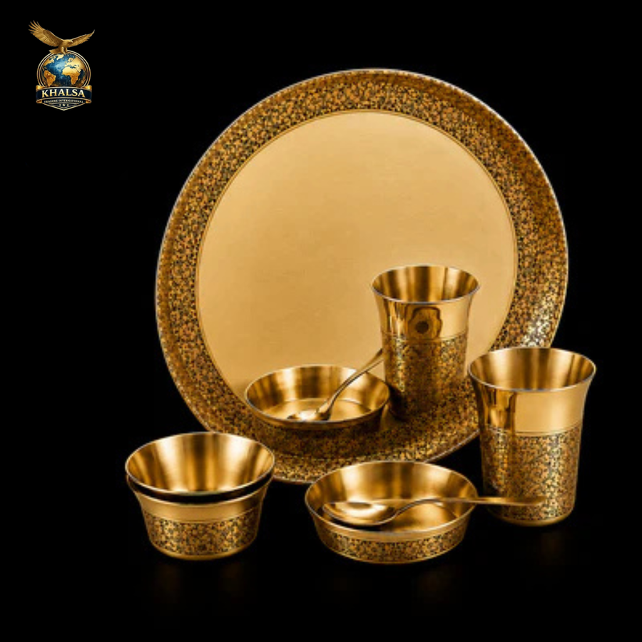 Premium Brass Dining Thali Set