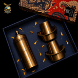 Brass South Indian Coffee Filter with Dabara Set