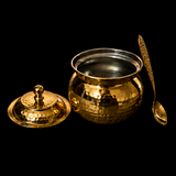 Brass Ghee Pot With Spoon