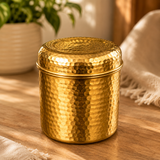 Hammered Brass Canister Set (Pack of 3)