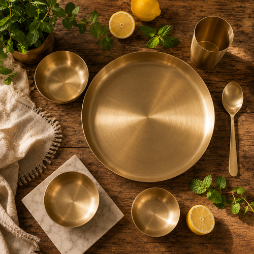 Bronze Thali Dining Set