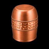 Copper Dome Shape Glass / Tumbler – Half Plain Half Hammered Design (Pack of 2)
