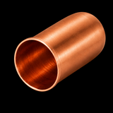 Copper Hammered & Smooth Design Drinking Glass (300 ml)