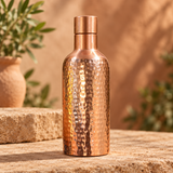 Hammered Copper Water Bottle – Rounded Shoulder, stone lifestyle