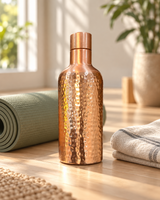 Hammered Copper Water Bottle – Rounded Shoulder, wellness lifestyle