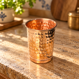 Hammered copper tumbler rustic kitchen lifestyle image
