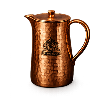 Copper Thali With 5 Katori (7 pc Set)